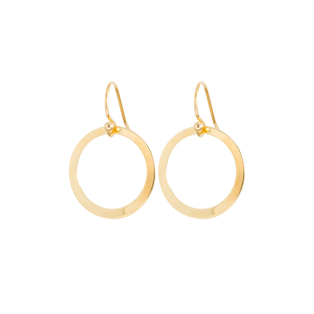 Medium Circle Earrings in Gold