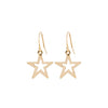 Gold Cut Out Star Earrings