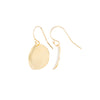 Waved Round Gold Disc Earrings