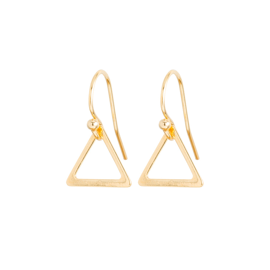 Triangle Outline Earrings in Gold