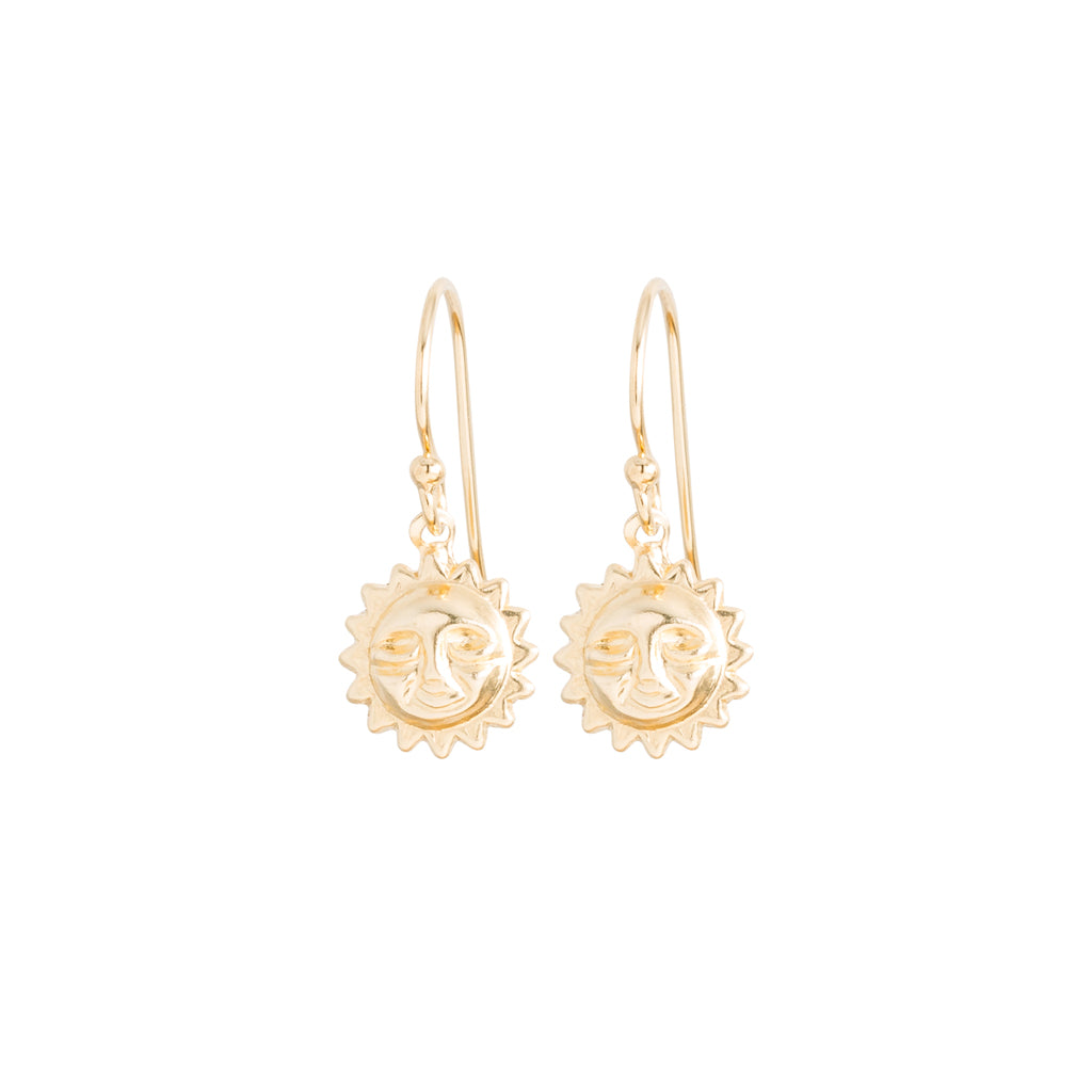 Sun Earrings in Gold
