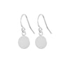 Round Silver Disc Earrings