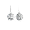 Silver Textured Disc Earrings