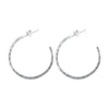 Silver Hammered Hoop Earrings