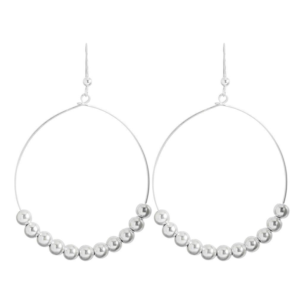 Large Sterling Silver Hoop Earrings