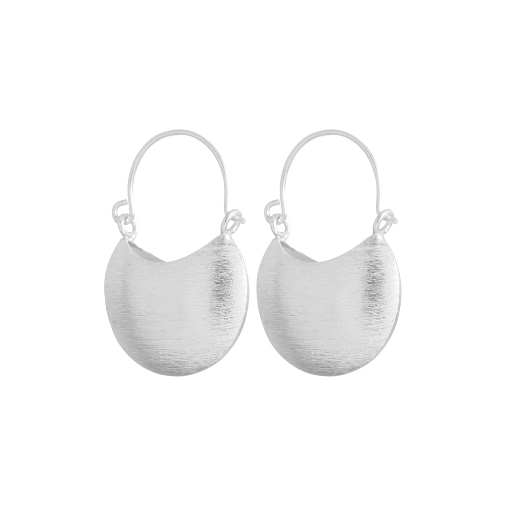 Silver Half Moon Earrings