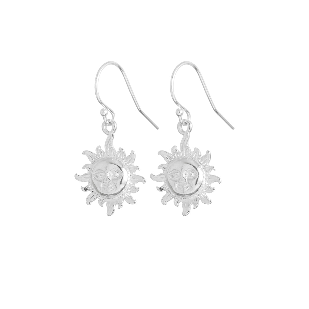 Silver Sun Earrings