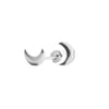 Moon Stud Earrings in Silver