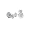 Silver Pineapple Stud Earrings