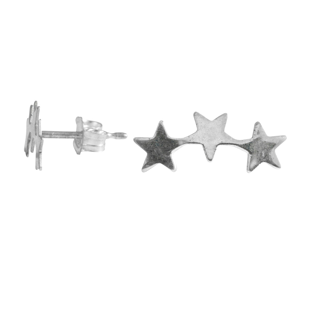 Star Ear Crawlers in Silver