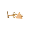 Triangle Stud Earrings in Gold