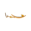 Crescent Moon Ear Crawler Stud Earrings in Gold