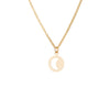 Cut Out Moon Necklace in Gold