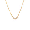 Tiny Crescent Moon Necklace in Gold