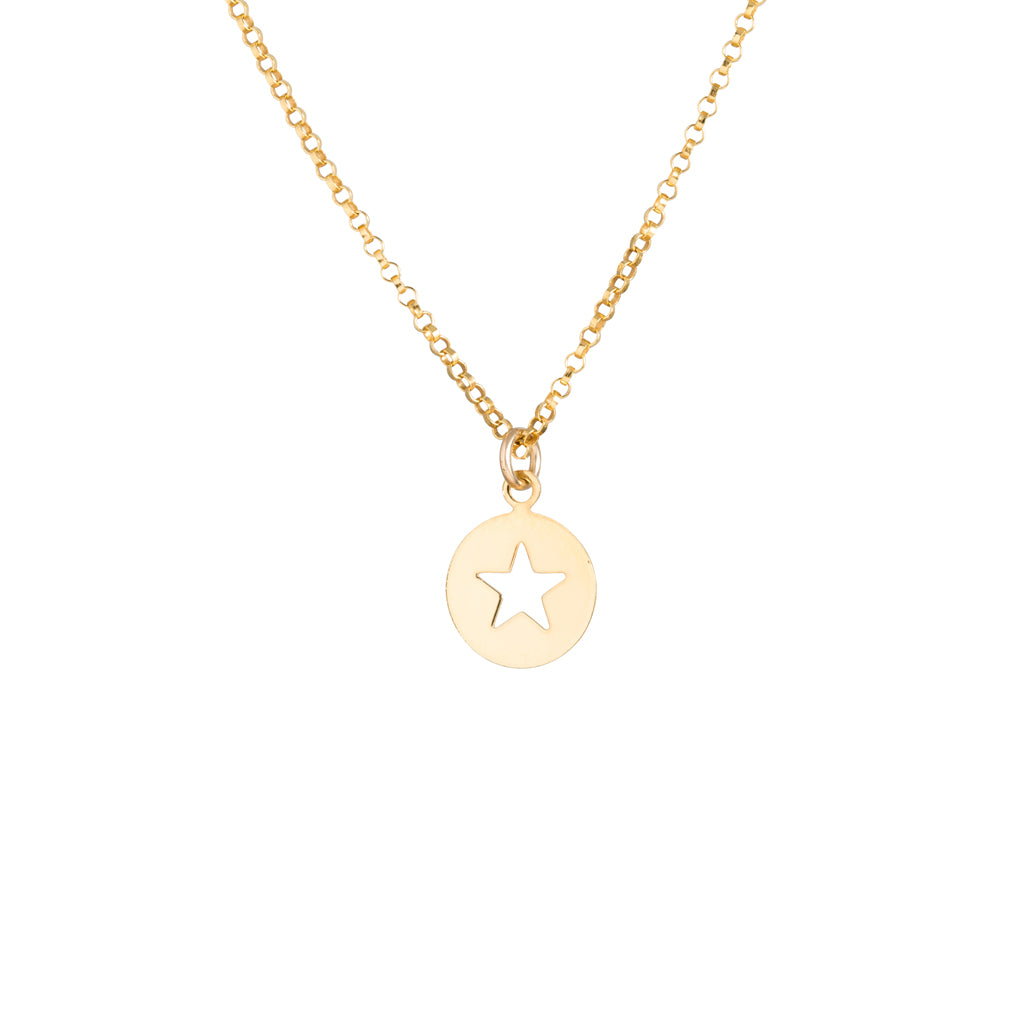 Cut Out Star Necklace in Gold