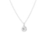 Tiny Silver Dandelion Charm Necklace