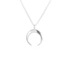Crescent Moon Necklace in Silver