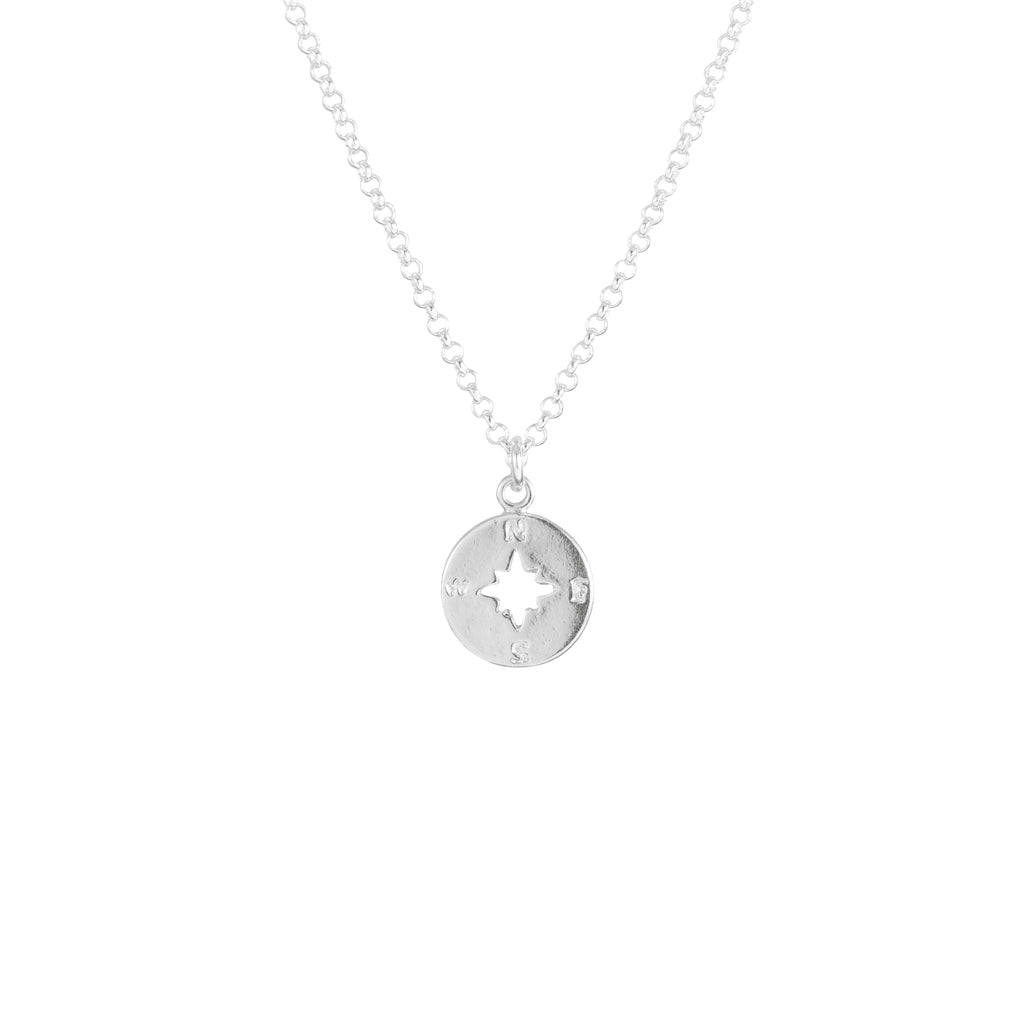 Silver Find Your True North Necklace