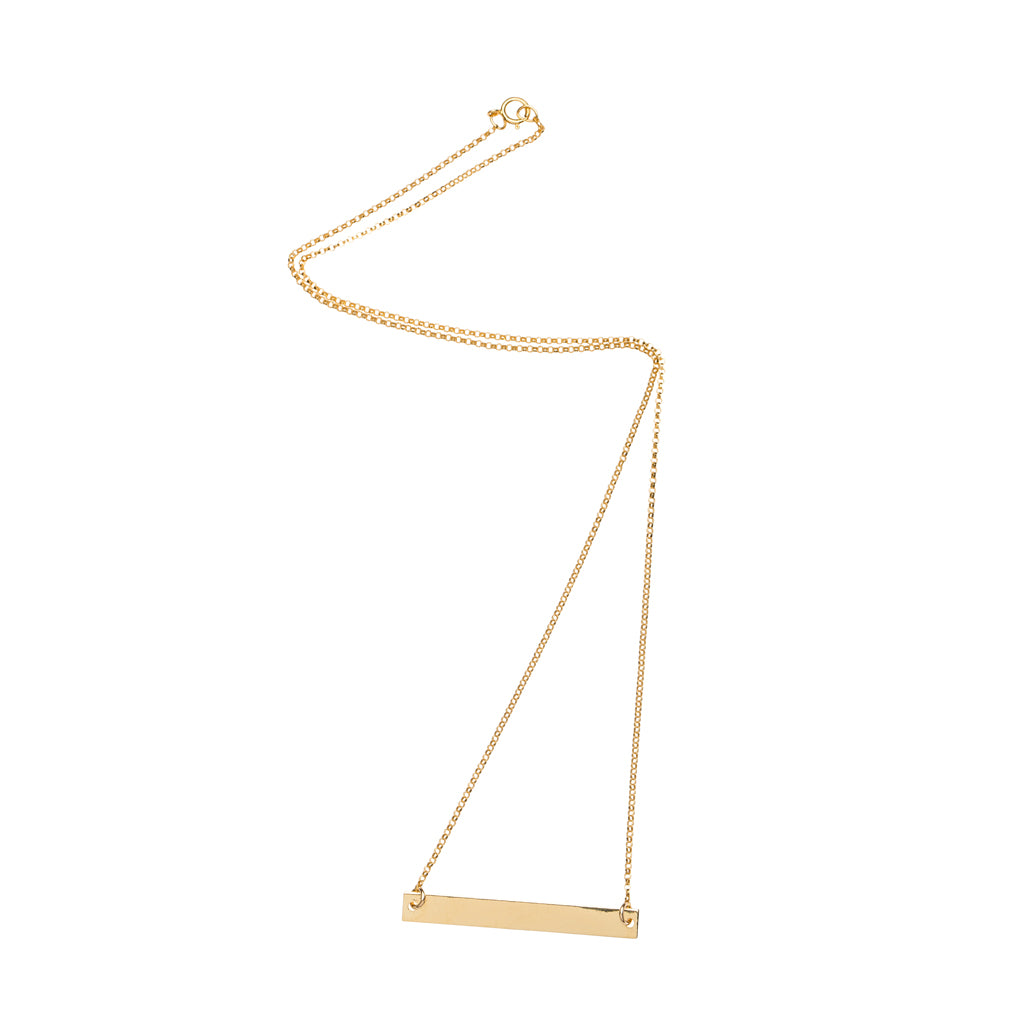 Long Rectangle Bar Necklace