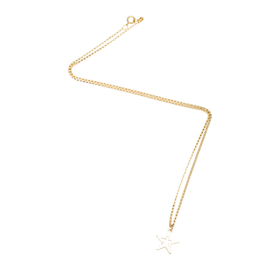 Cut Out Star Necklace in Gold
