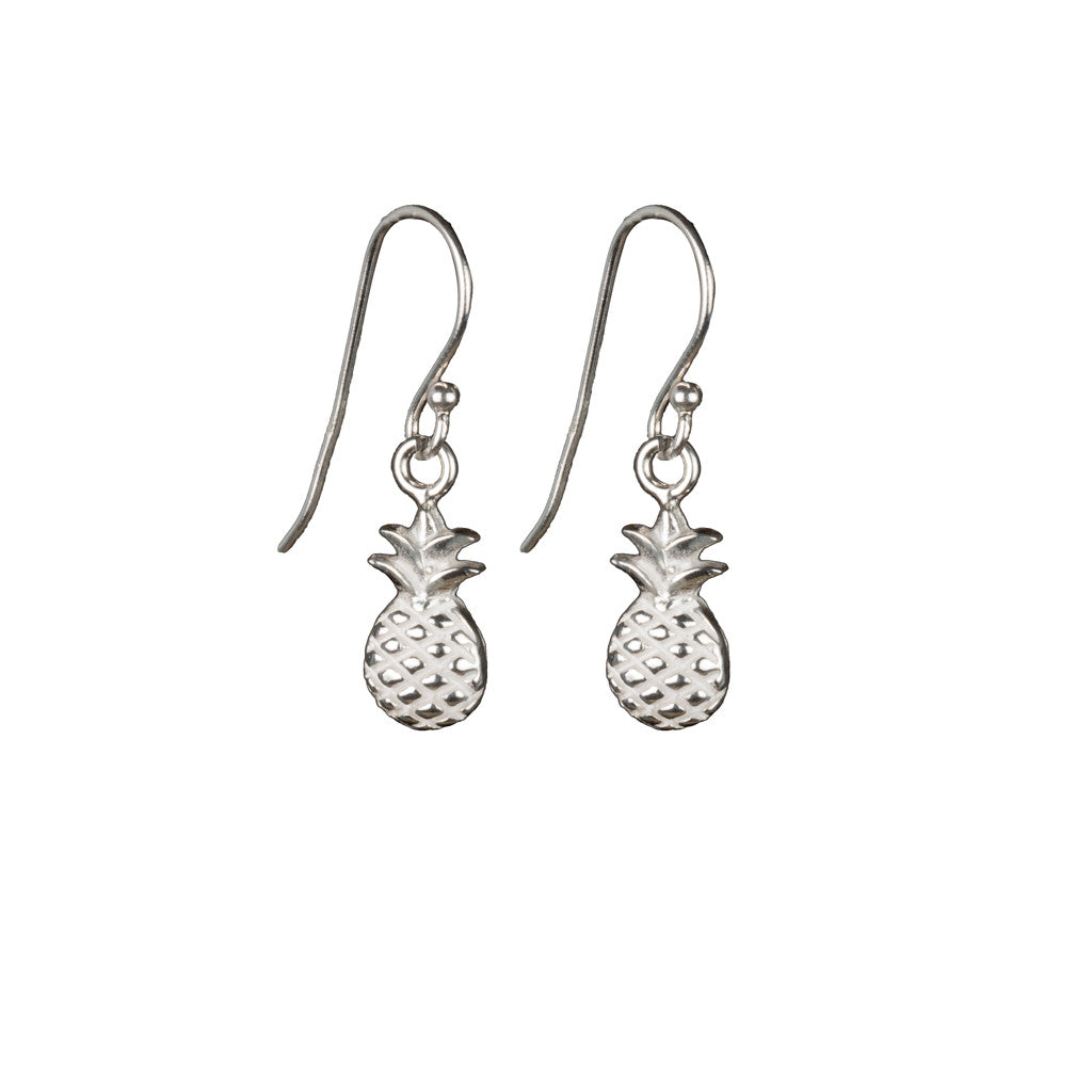 Pineapple Earrings in Silver