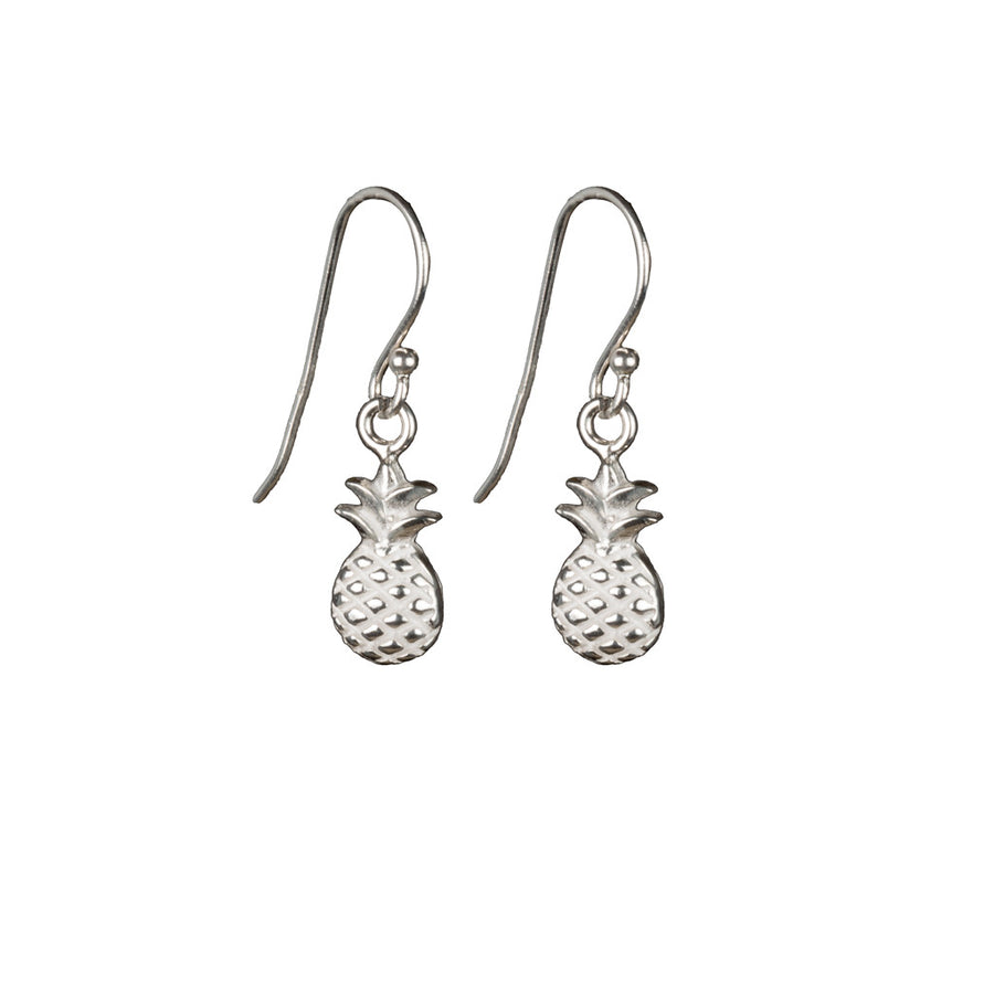 Pineapple Earrings in Silver