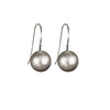 Brushed Round Silver Earrings