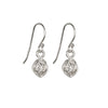 Small wire Knot Earrings in Silver