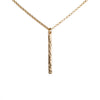 Gold Necklace with Vertical Gold Bar Pendant