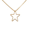 Star Outline Necklace in Gold