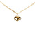 Puffed Heart Charm Necklace in Gold