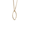 Gold Necklace with Oval Pendant