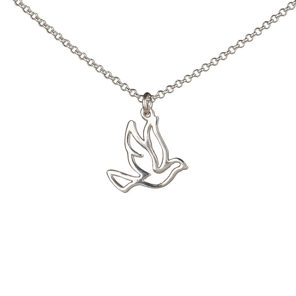 Amazon.com: JERWLI Dove Necklace 925 Sterling Silver Dove Pendant Charm  Holy Spirit Jewelry For Women : Clothing, Shoes & Jewelry