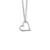 Outline Heart Necklace in Silver