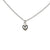 Puffed Heart Charm Necklace in Silver