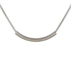 Silver Necklace with Thick curved Tube Bar
