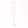 Gold Necklace with Vertical Gold Bar Pendant