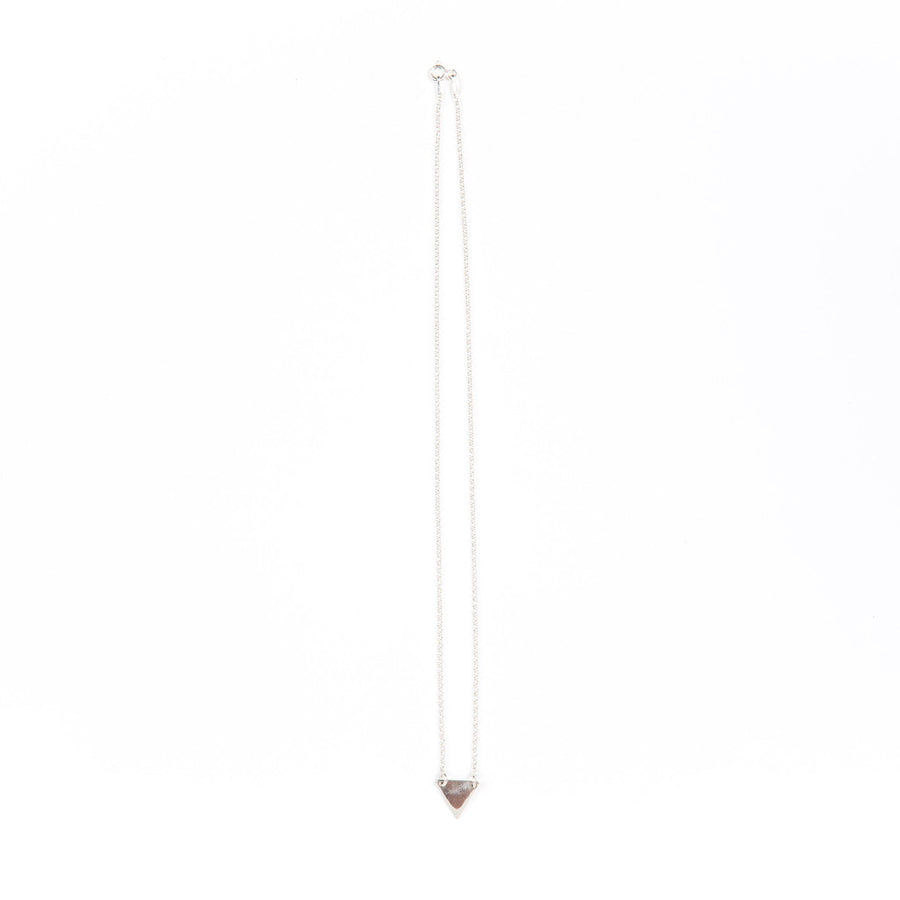 Minimalistic Triangle Necklace in Silver