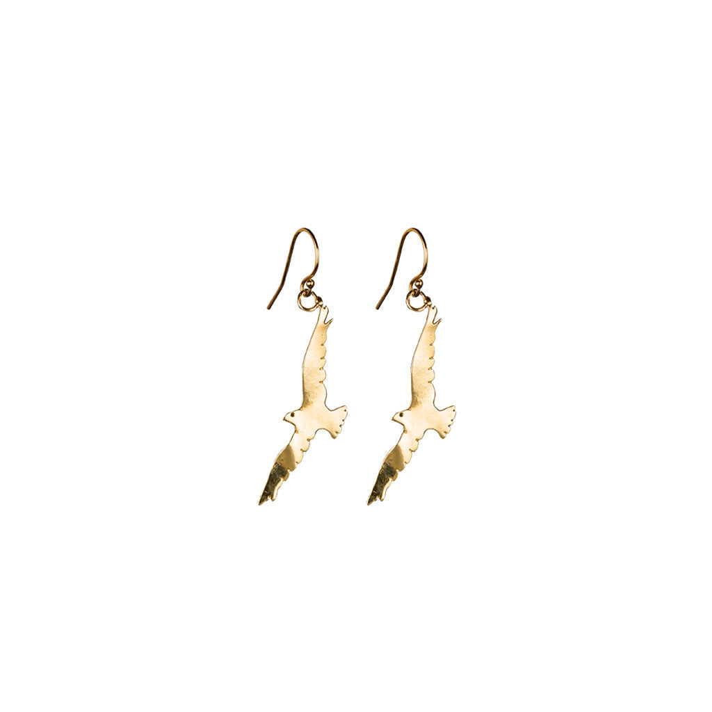 Gold Bird Earrings