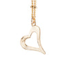 Tilted Gold Heart Necklace