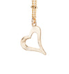 Tilted Gold Heart Necklace