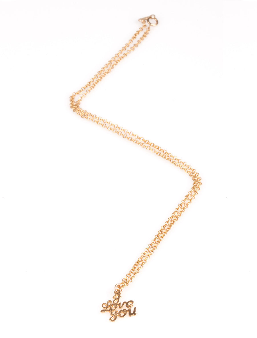I Love You necklace in Gold