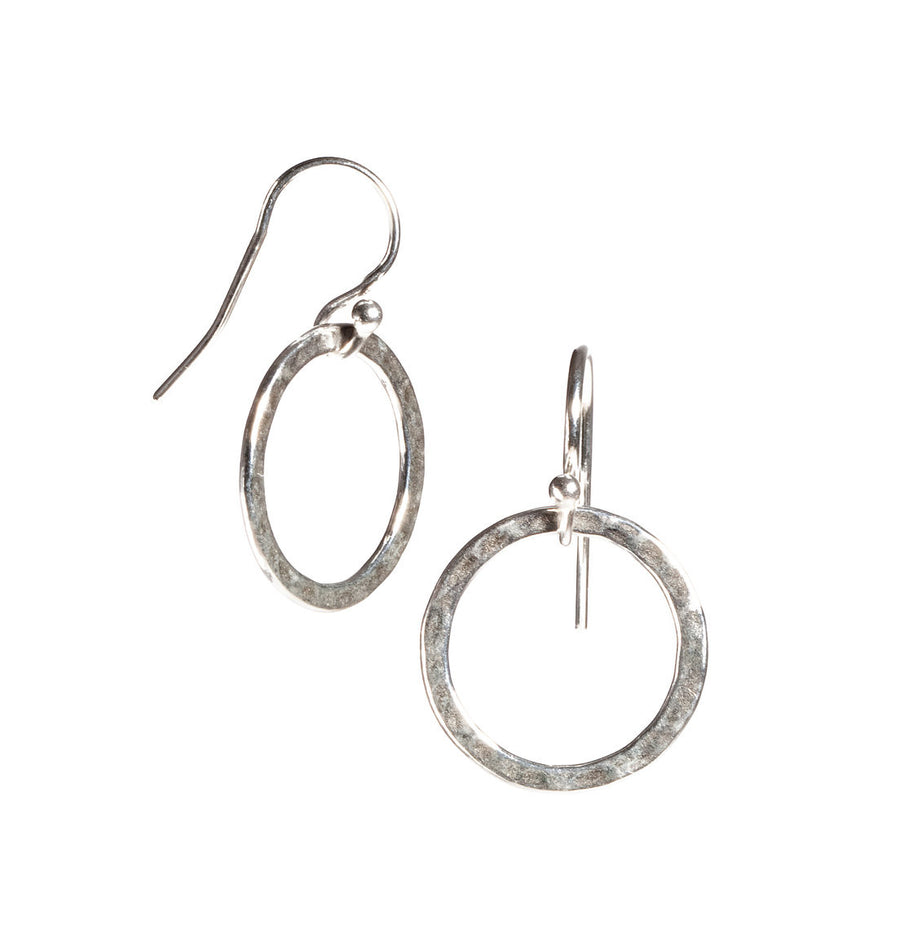 Silver Circle Earrings
