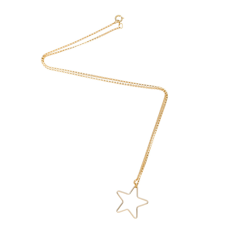 Star Outline Necklace in Gold