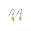 Tiny Leaf Earrings in Gold