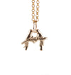Two Birds on a Branch Necklace in Gold