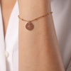 Initial bracelet in gold - Plain chain